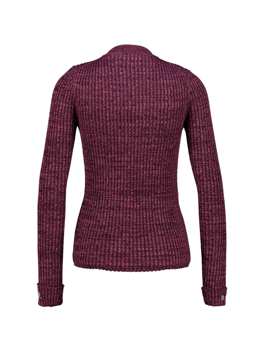 Rabanne ribbed-knit buttoned cardigan Paars