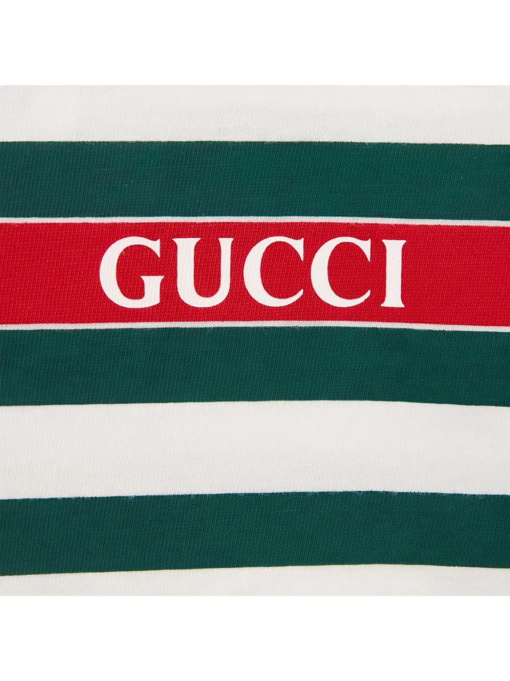 Gucci Kids logo-print striped T-shirt Wit