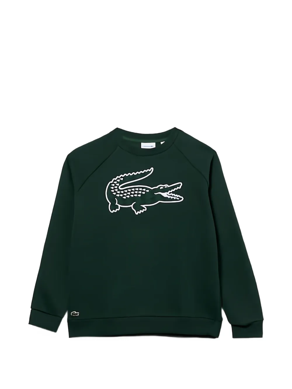Lacoste Kids logo-print raglan-sleeve sweatshirt - Verde