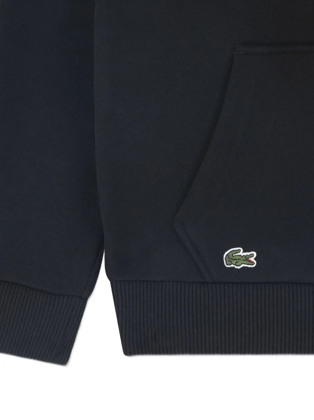 Lacoste Kids Hoodie met geborduurd logo Zwart