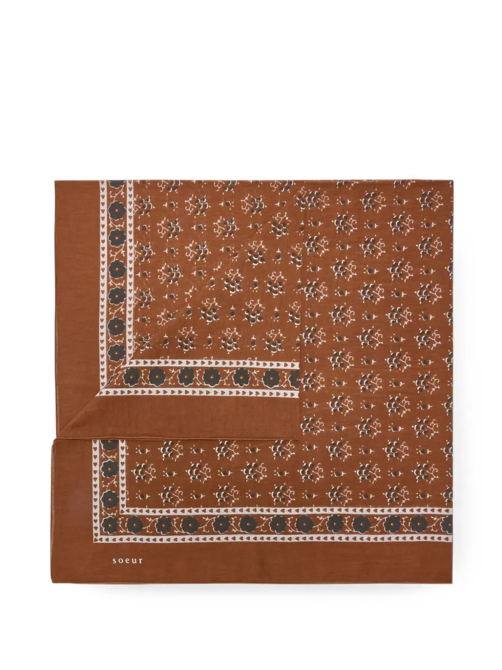 Soeur floral-print scarf - Braun