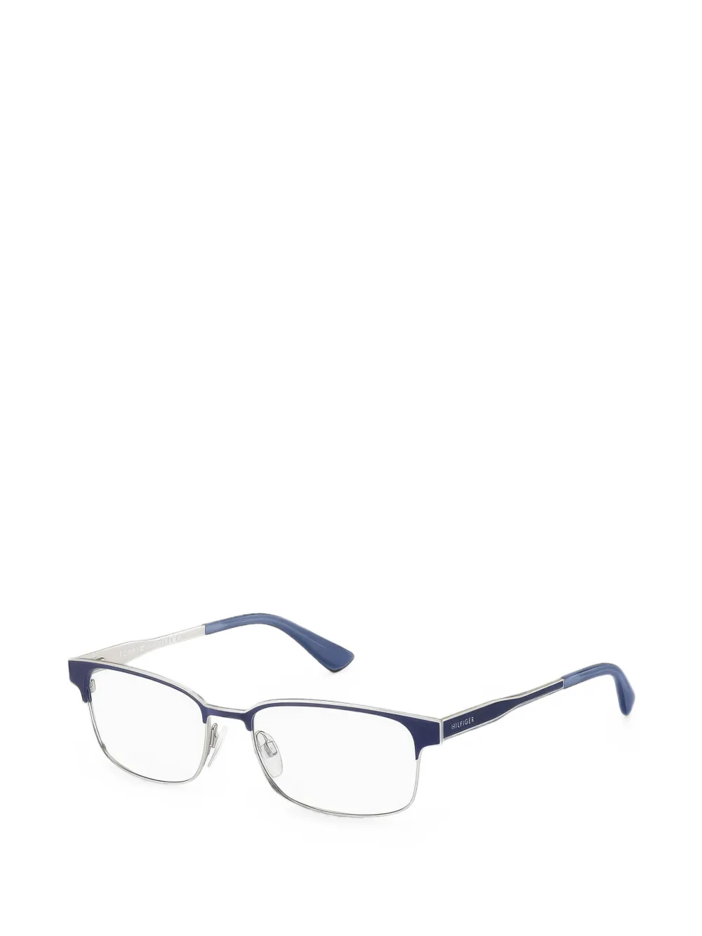 Tommy Hilfiger Bril met rechthoekig montuur Blauw