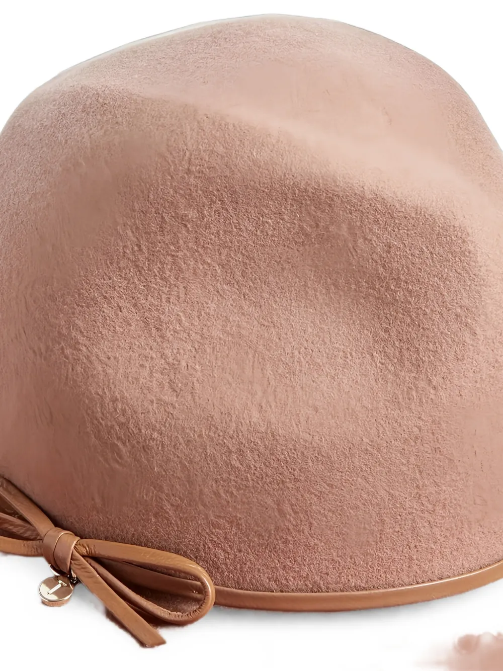 Ted Baker Abbiio wollen fedora hoed met strikdetail Beige