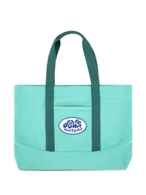 Deus Ex Machina Mazey logo-patch tote bag