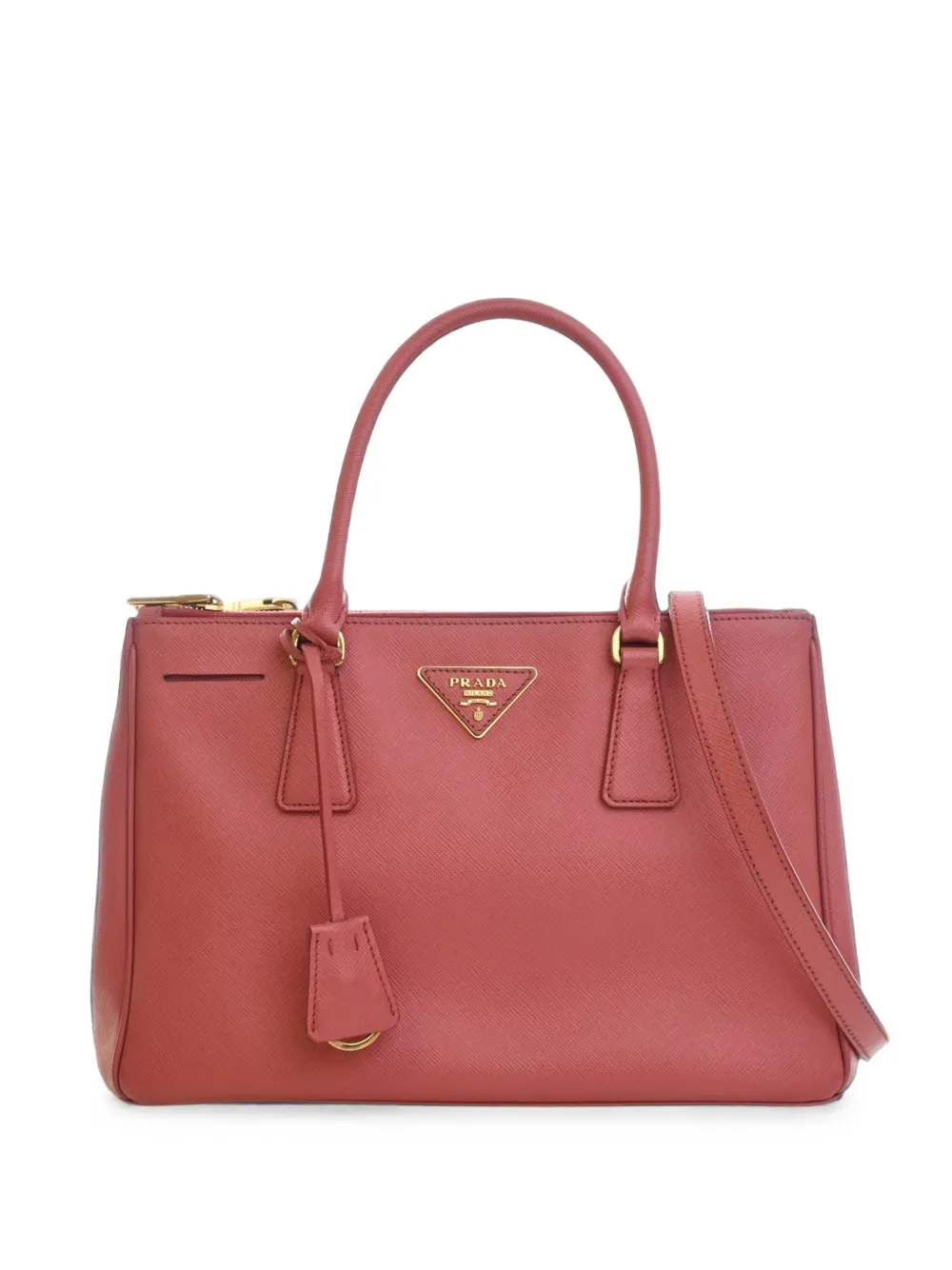 Prada Pre-Owned 2013-2026 Medium Saffiano Lux Galleria Double Zip Tote satchel - Rosa