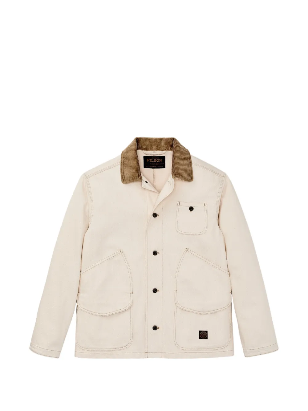 Filson corduroy-collar denim jacket - Nude