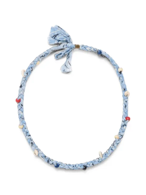 Alanui Bandana braided cowrie-shell necklace