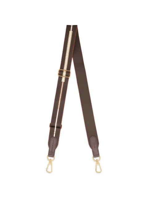 Longchamp stripe-detail adjustable shoulder strap
