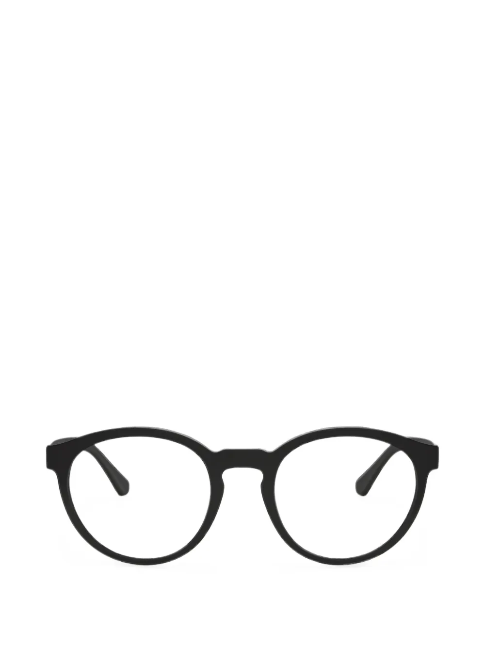 Emporio Armani round-frame clip-on glasses - Nero