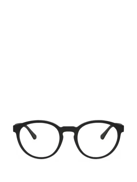 Emporio Armani round-frame clip-on glasses