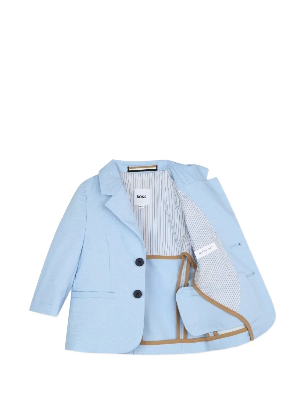 BOSS Kidswear notched-lapel button-fastening blazer - Blau