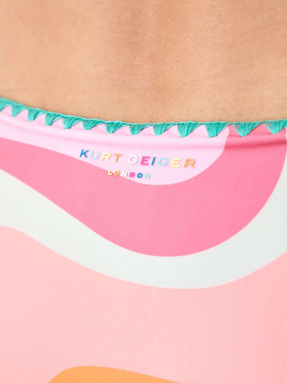 Kurt Geiger London wave-pattern bikini bottoms Blauw