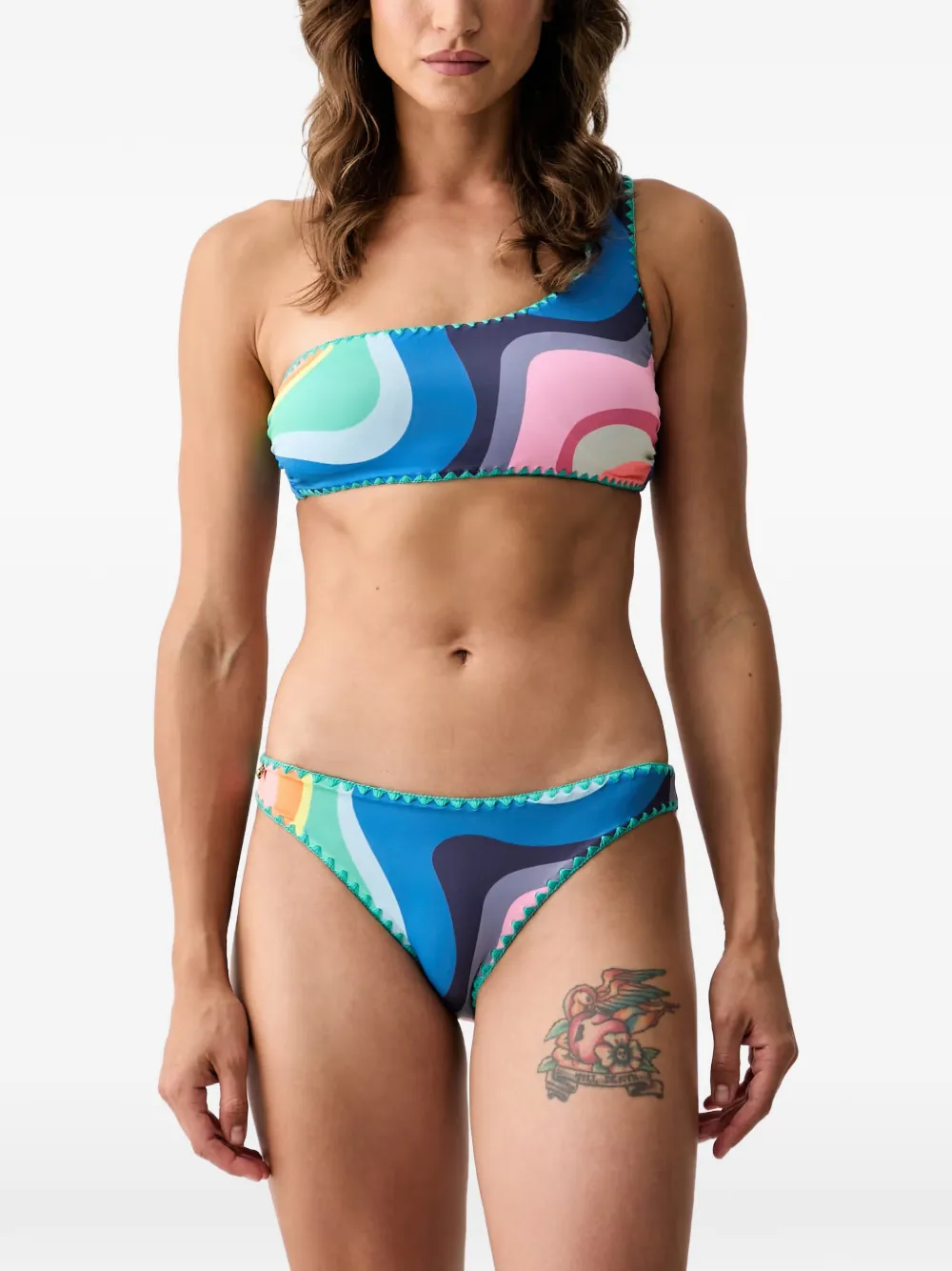 Kurt Geiger London wave-pattern bikini bottoms Blauw