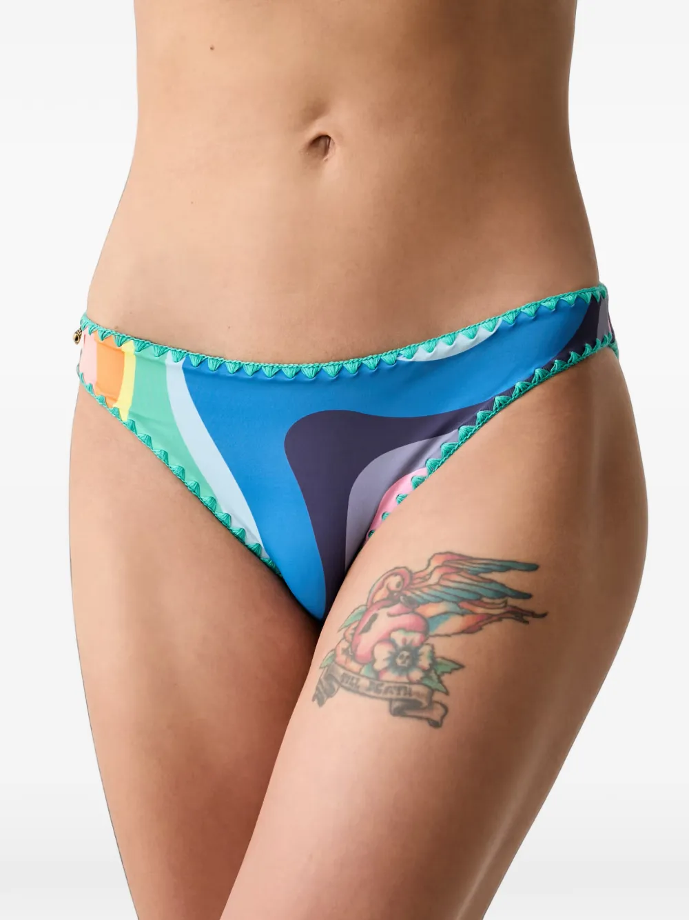 Kurt Geiger London wave-pattern bikini bottoms