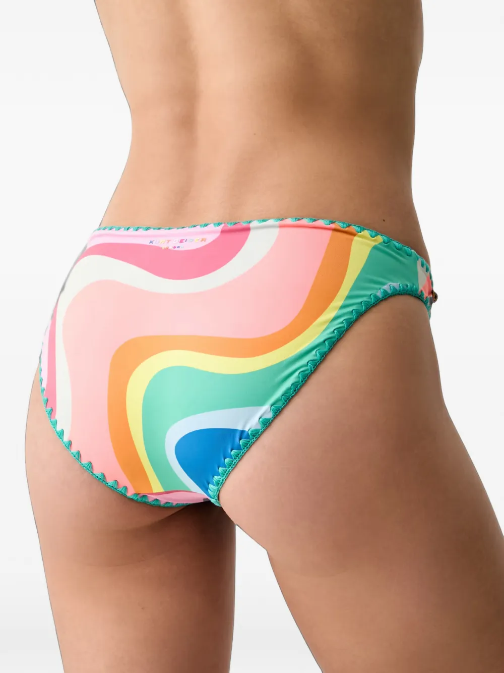 Kurt Geiger London wave-pattern bikini bottoms Blauw