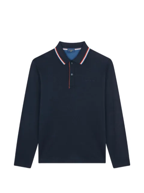 Paul & Shark striped-trim long-sleeved polo shirt