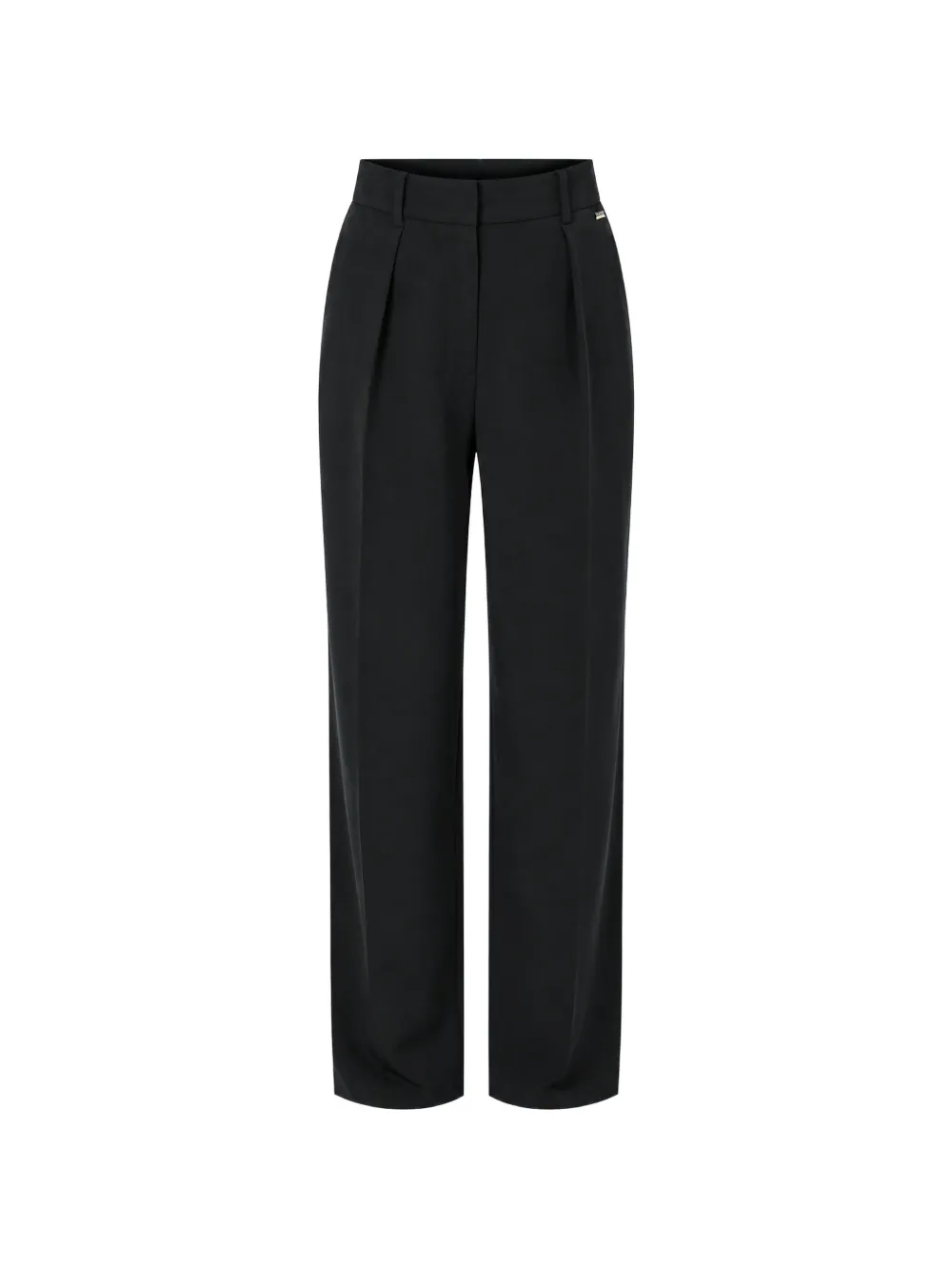 Armani Exchange pleated straight-leg trousers - Schwarz
