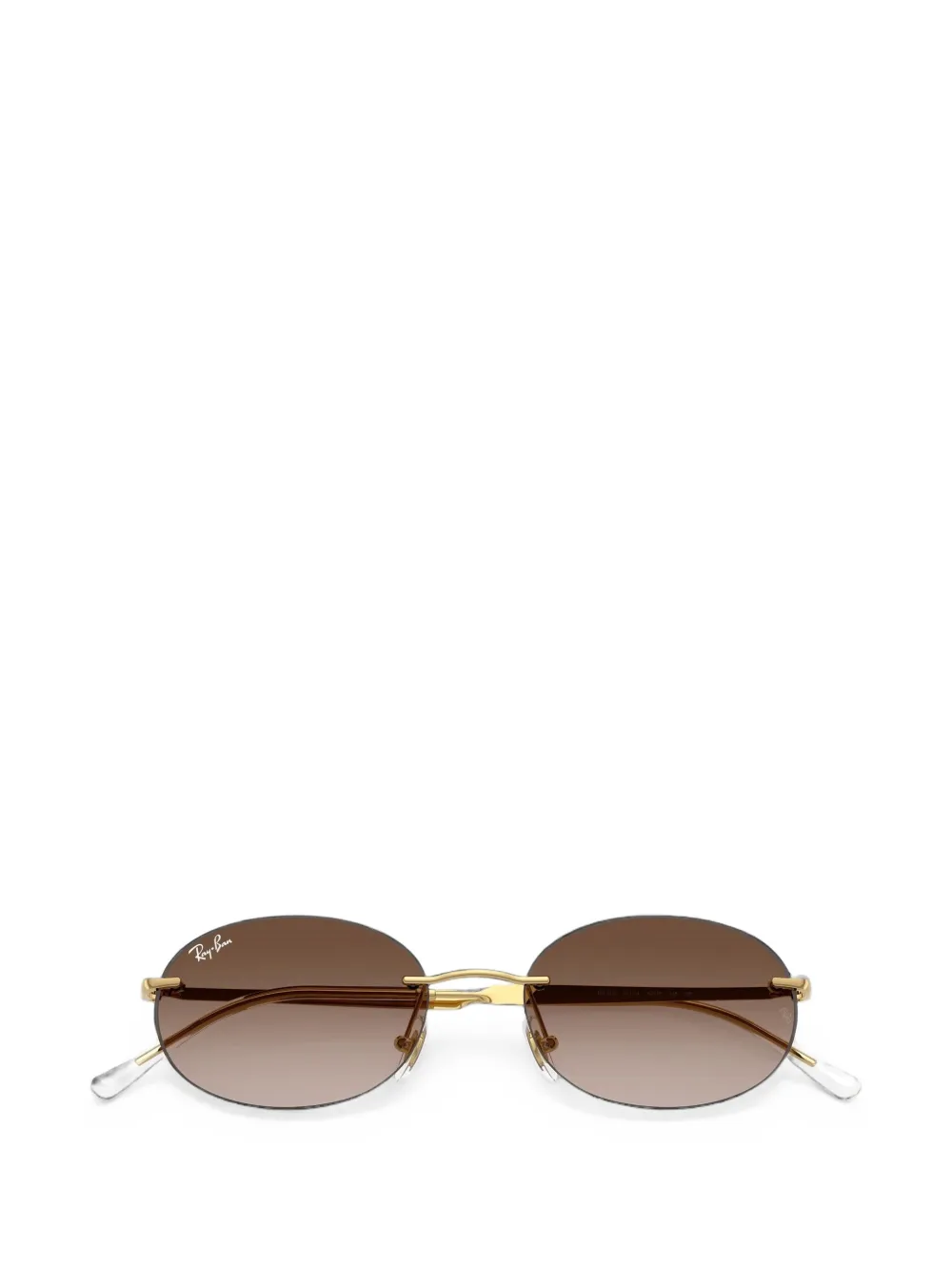Ray-Ban Zonnebril met randloos ovalen montuur Goud