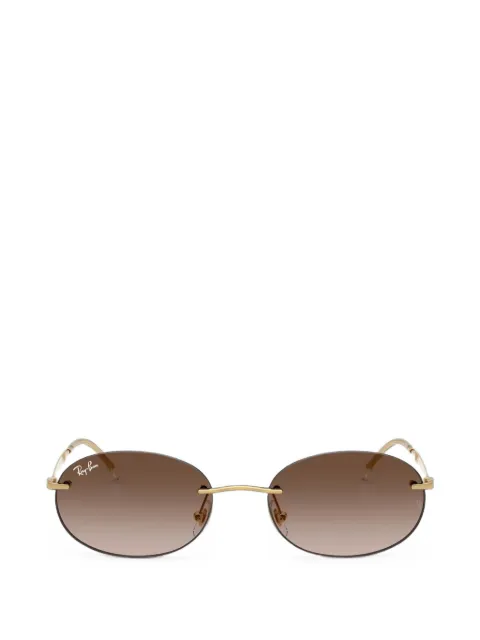 Ray-Ban rimless oval-frame sunglasses