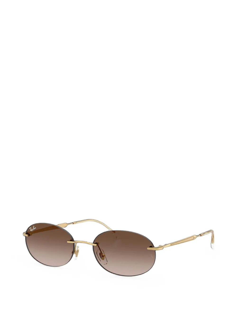 Ray-Ban Zonnebril met randloos ovalen montuur Goud