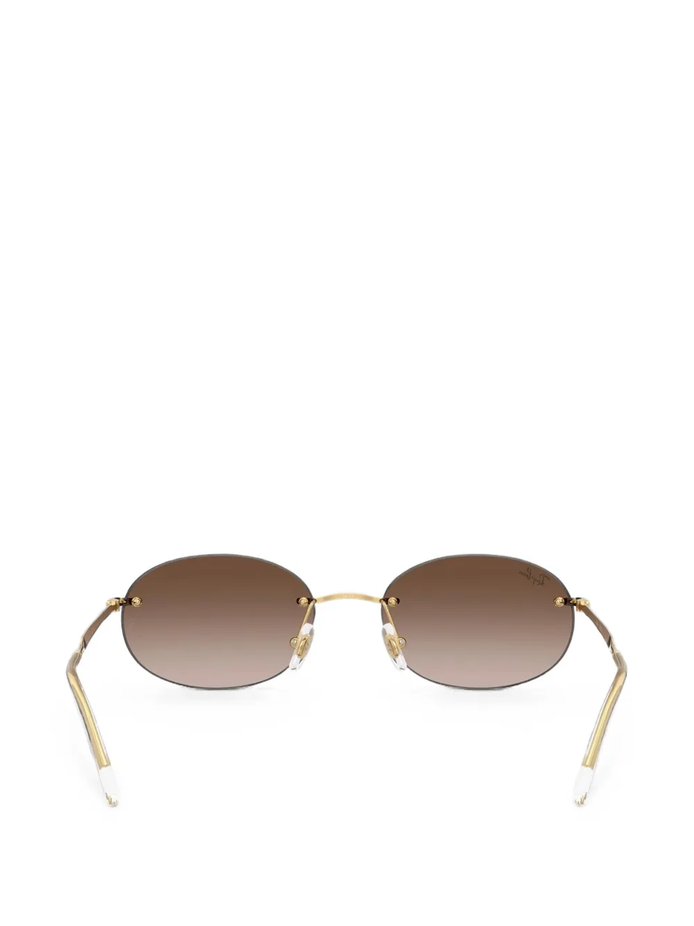 Ray-Ban Zonnebril met randloos ovalen montuur Goud