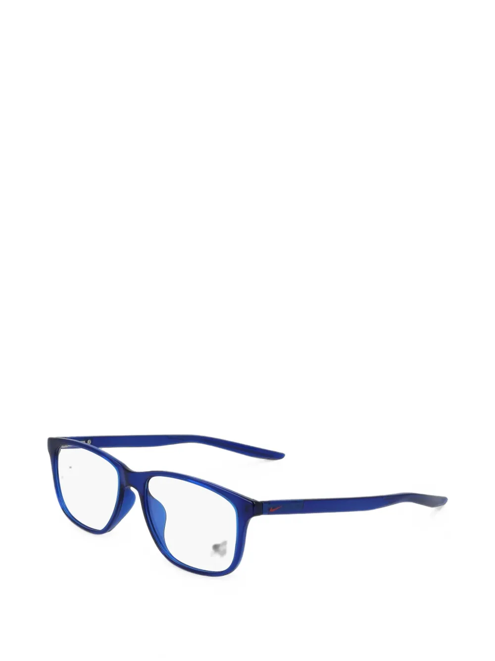 Nike Swoosh-detail rectangle-frame glasses Blauw
