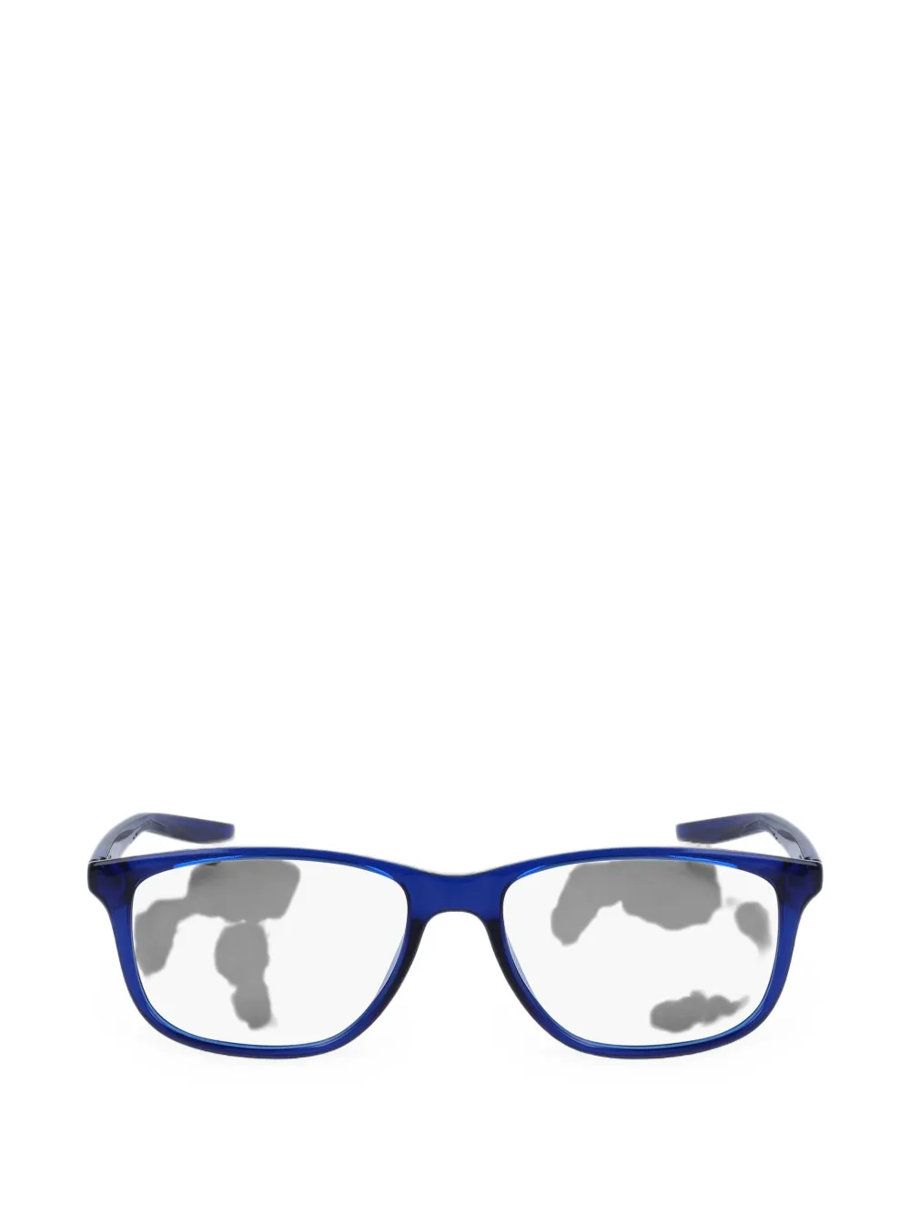 Nike Swoosh-detail rectangle-frame glasses Blauw