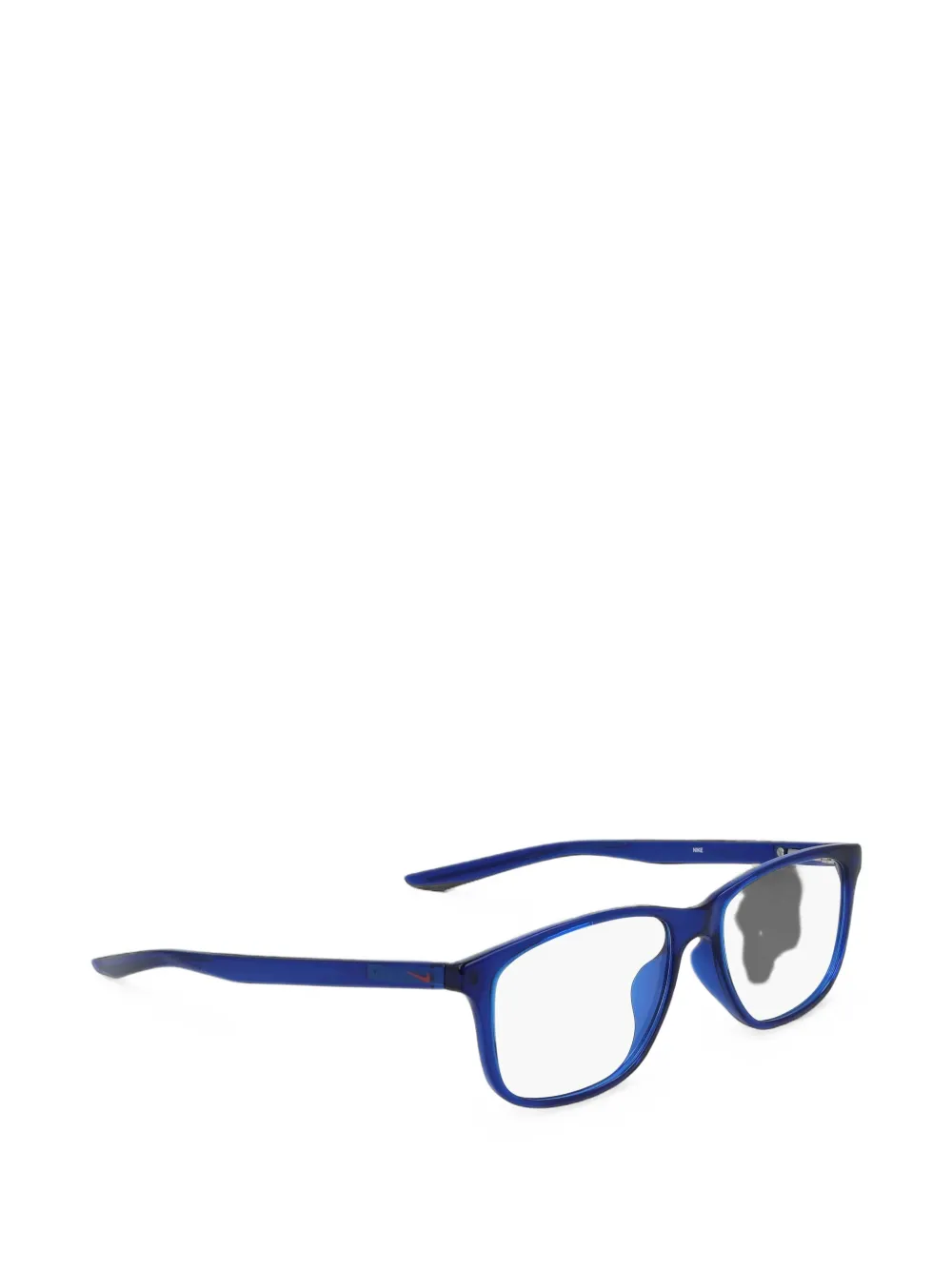 Nike Swoosh-detail rectangle-frame glasses Blauw