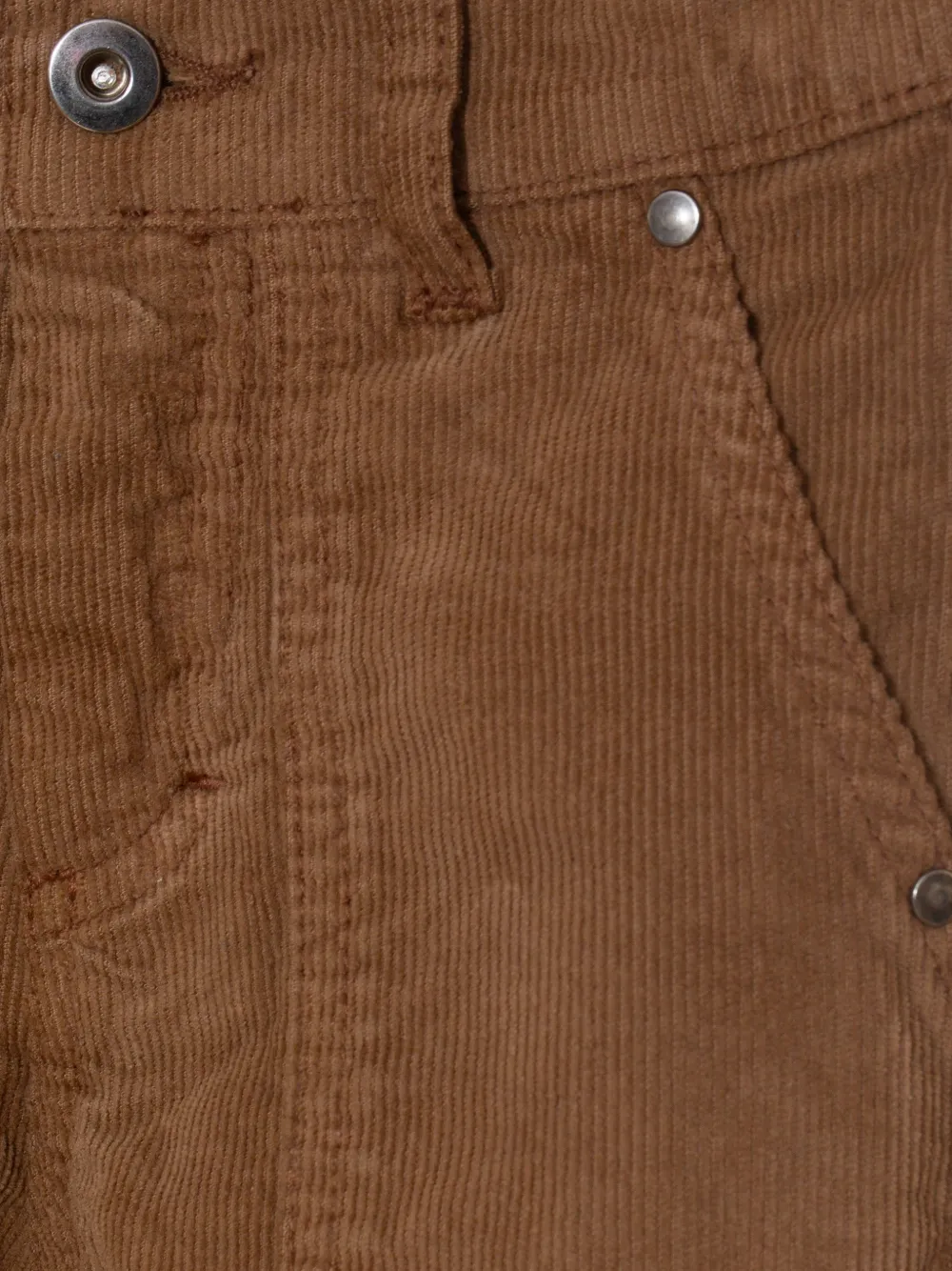 Patachou Ribfluwelen broek met opgestikte zak Bruin