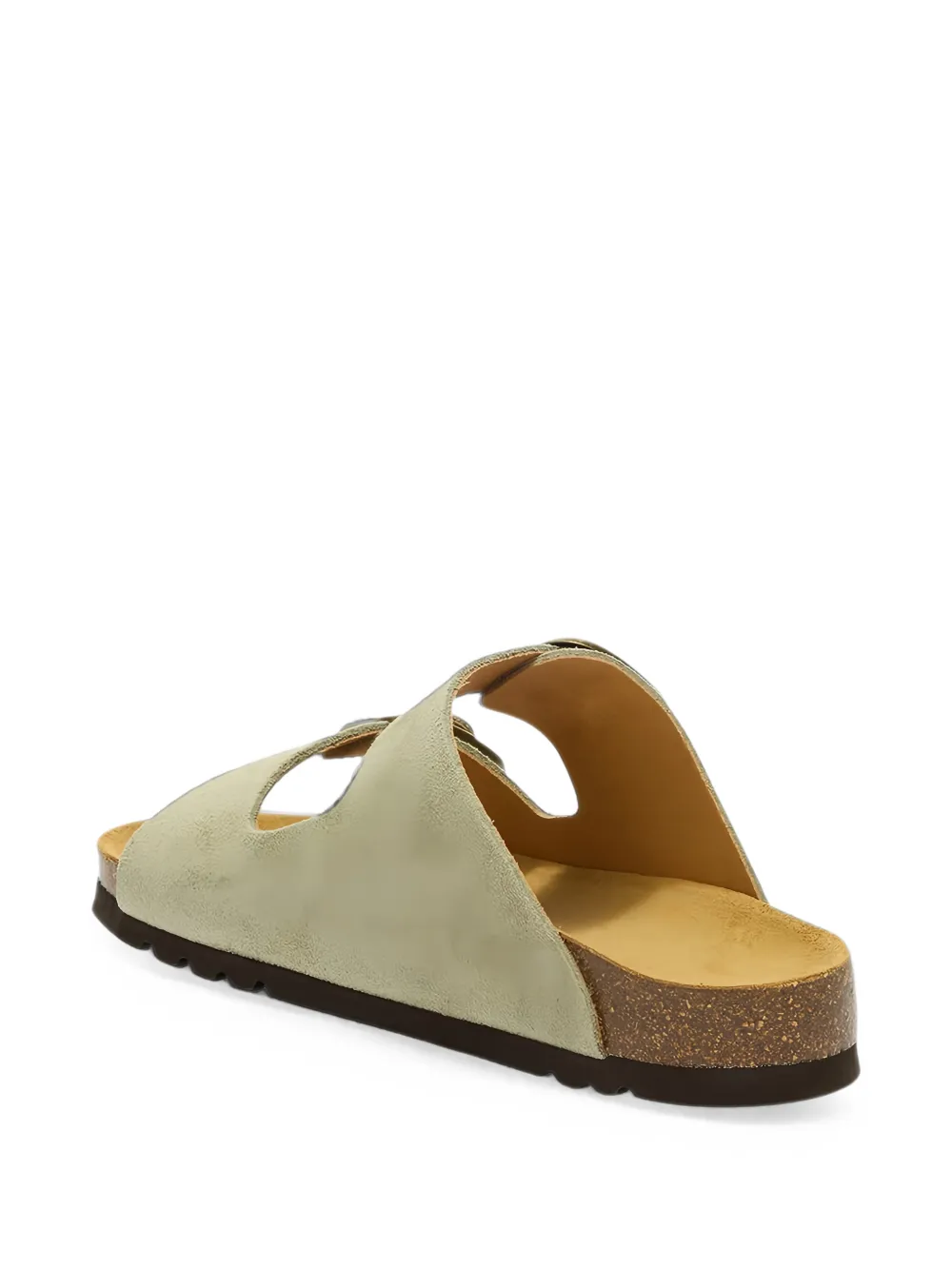 Scholl buckle-fastening suede sandals Groen