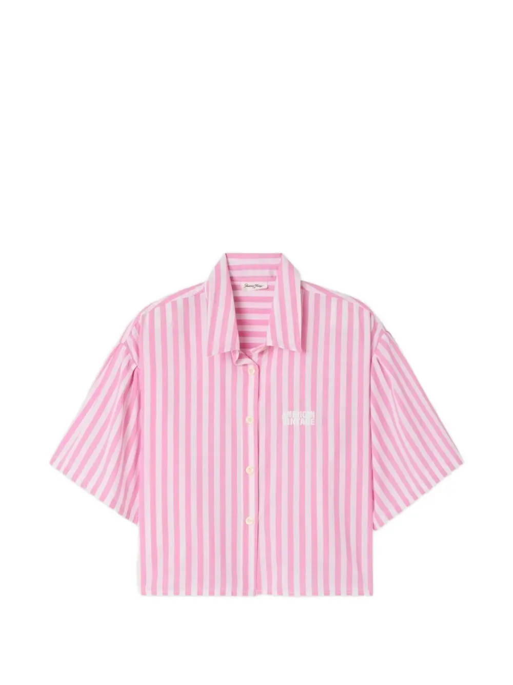 American Vintage Vextown striped short-sleeve shirt - Rosa