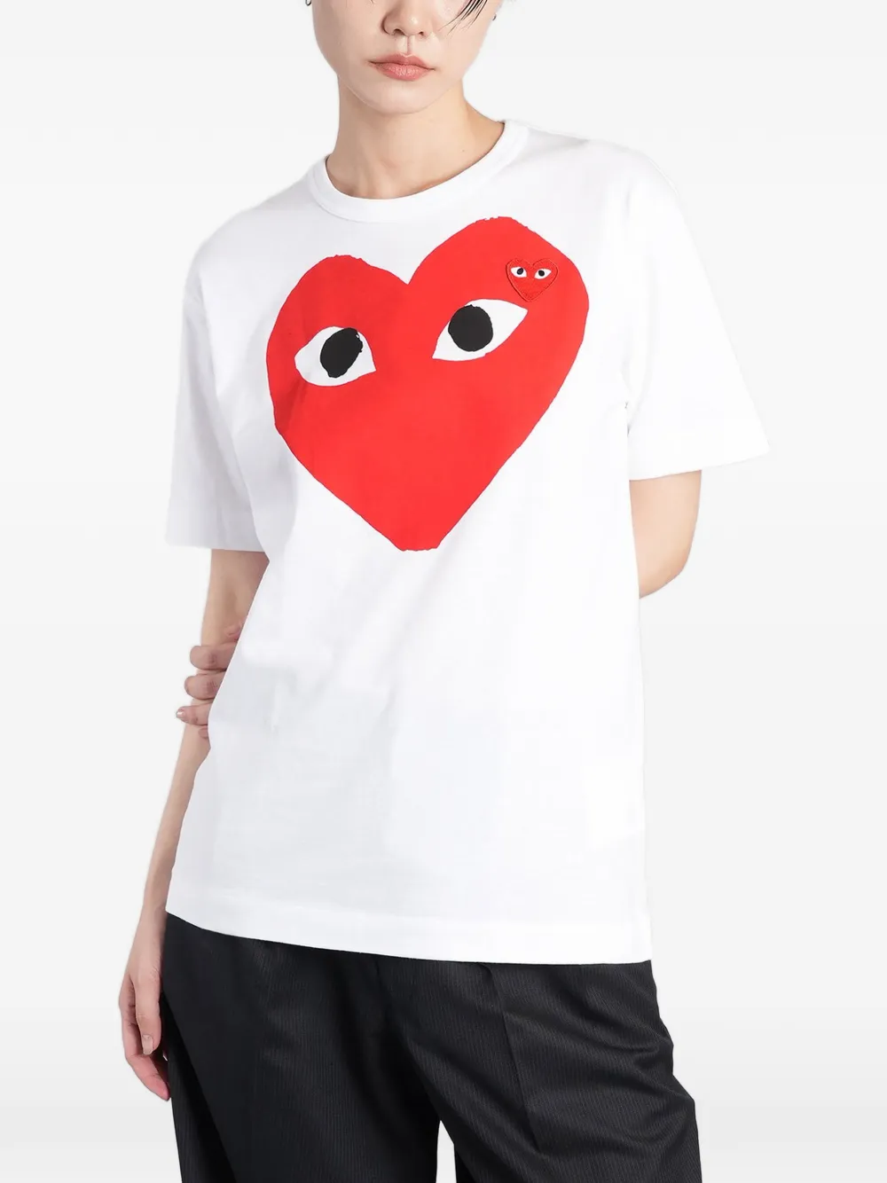 Comme Des Garçons Play heart-print T-shirt - Bianco