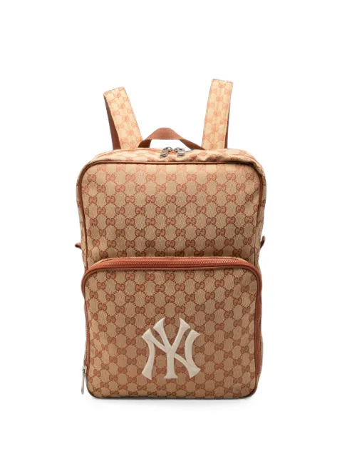 Gucci Pre-Owned 2000-2015 NY Yankees Rucksack aus GG Canvas