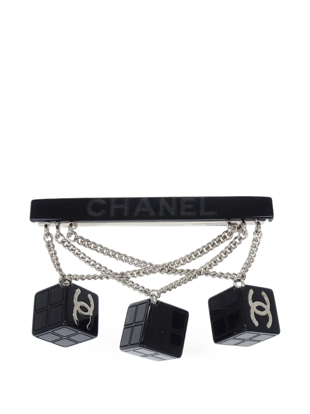 CHANEL Pre-Owned Spilla Dice CC 2004 - Nero
