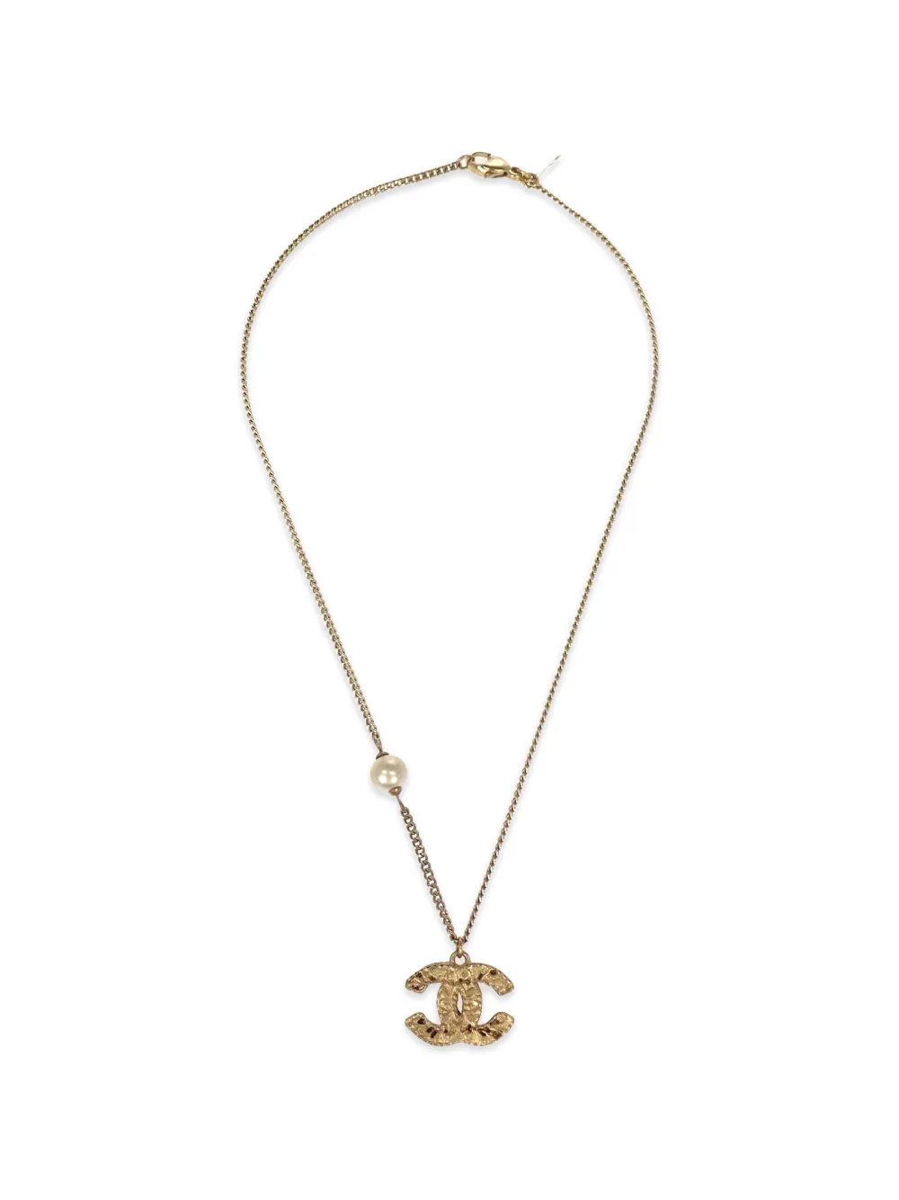 CHANEL Pre-Owned Collana con pendente CC 2008 - Oro