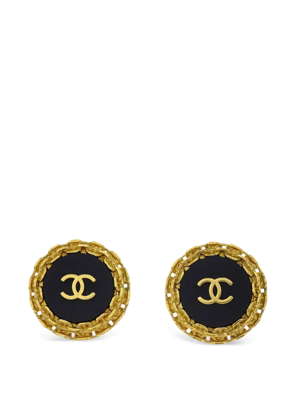 CHANEL Pre-Owned Orecchini a catena CC 1994 - Oro