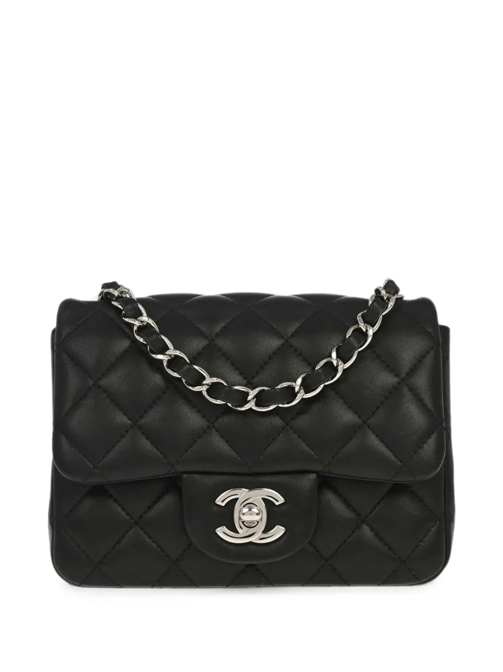 CHANEL Pre-Owned Borsa a spalla Classic Square Flap mini 2019 - Nero