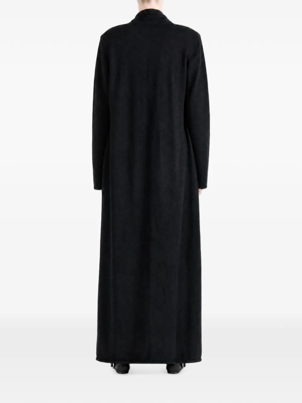 Frenckenberger shawl-collar open-front cardigan Zwart