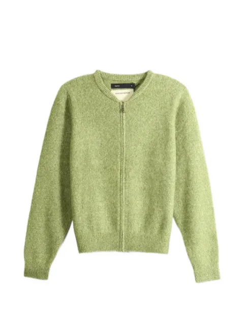 Frenckenberger zip-up ribbed-trim cardigan