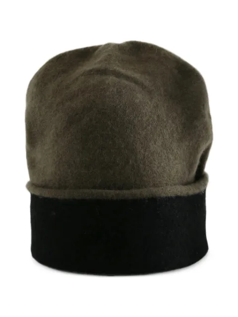Frenckenberger knitted reversible beanie hat