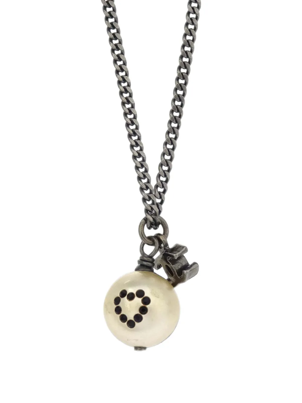 CHANEL Pre-Owned Collana di perle sintetiche CC 2008 - Argento