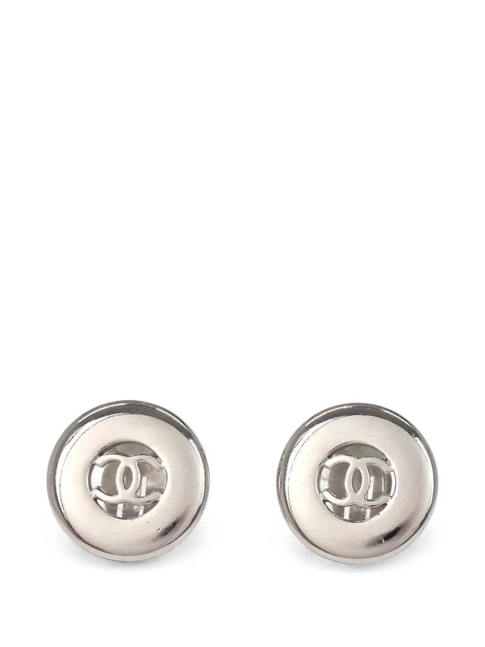 CHANEL Pre-Owned Orecchini a clip CC 1997 - Argento