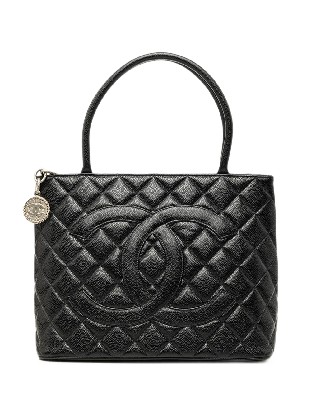 CHANEL Pre-Owned Borsa tote Medallion in pelle Caviar 1997-1999 - Nero