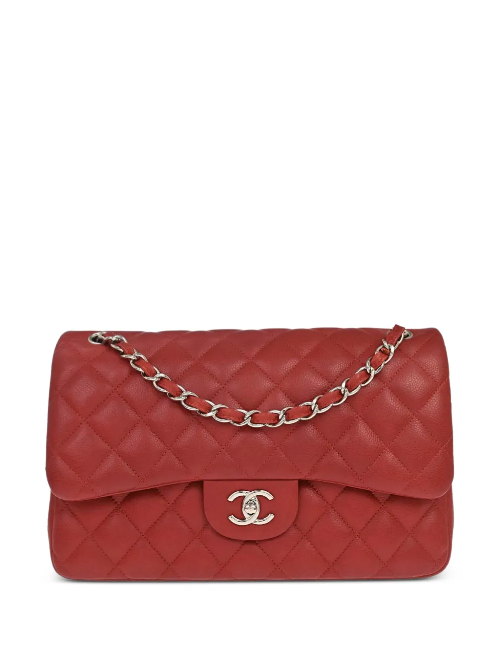 CHANEL Pre-Owned Borsa a spalla Jumbo Classic Flap 2010 - Rosso