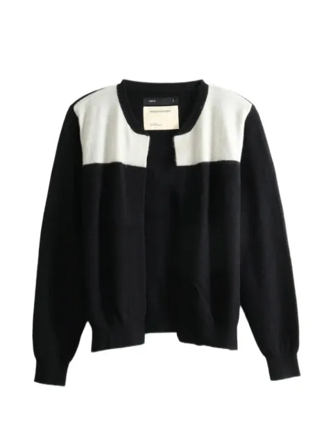 Frenckenberger colour-block open-front cardigan