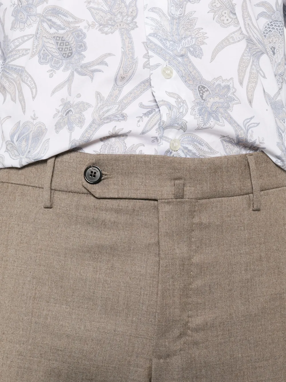 Incotex Straight broek met riemlussen Beige