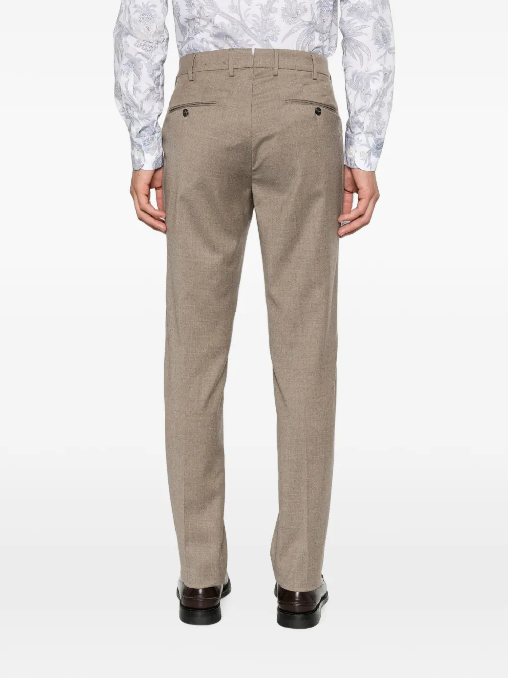 Incotex Straight broek met riemlussen Beige