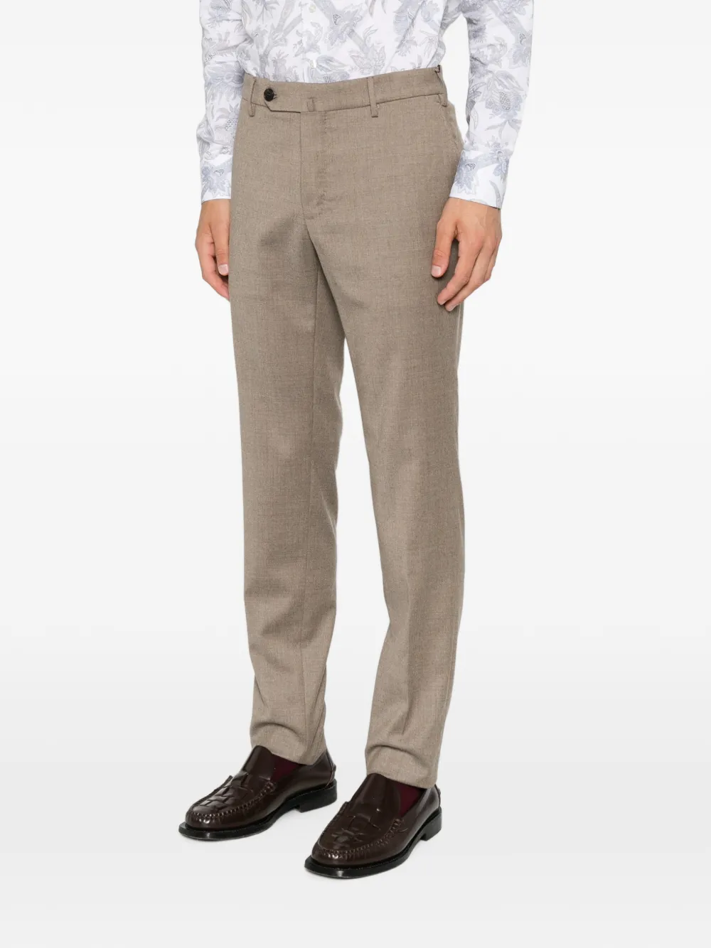 Incotex Straight broek met riemlussen Beige