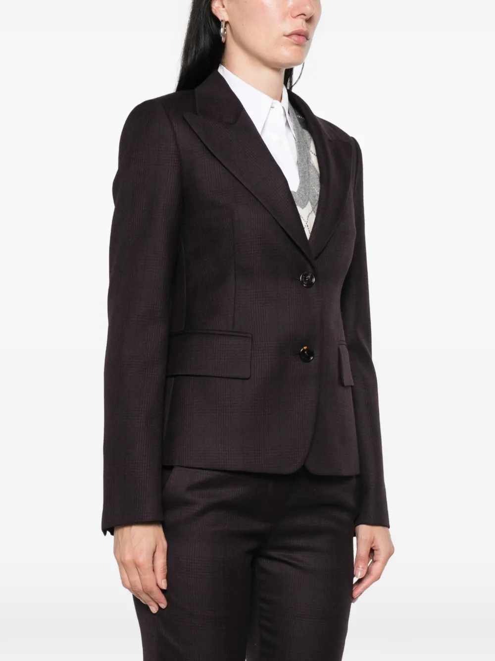 Burberry Jack met enkele rij knopen Paars