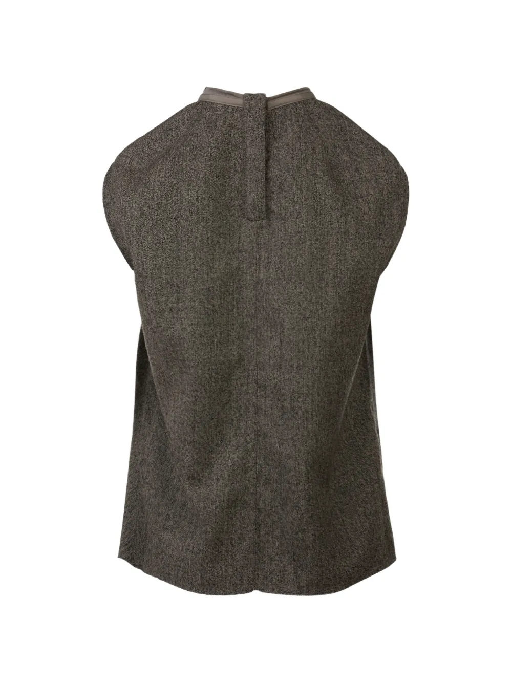 Rick Owens Gedrapeerde top met gerafelde rand Grijs